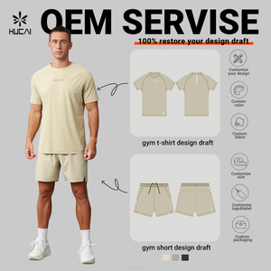 <span class=keywords><strong>Camiseta</strong></span> Deportiva HUCAI Personalizada con Etiqueta Privada, <span class=keywords><strong>de</strong></span> Nailon Transpirable, con Dobladillo Cosido, <span class=keywords><strong>de</strong></span> Secado Rápido, para Entrenamiento, Fitness, Running y Gimnasio, para Hombre - Product Image 1