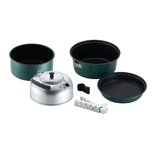 Juego de Utensilios de Cocina Antiadherentes para Exteriores, 6 Piezas, de Aluminio, para Camping, con Agarre, JXAC-G002, Directo de Fábrica - Product Image 3