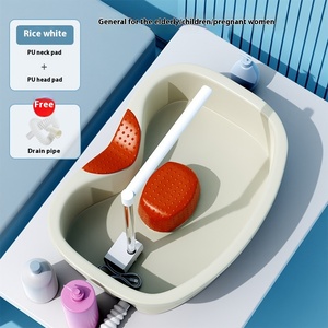 Bassin de shampooing gonflable de lavage de cheveux de 0.25mm avec oreiller intégré pour le lit de soins d'urgence, les personnes âgées handicapées, les lits de femme enceinte - Product Image 6