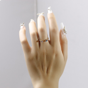 Nouveaux débuts Double tête <span class=keywords><strong>de</strong></span> serpent <span class=keywords><strong>londres</strong></span> bleu Tanzanite blanc topaze bague d'ouverture 2025 bijoux <span class=keywords><strong>de</strong></span> mode à la mode - Product Image 5