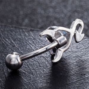 Anillo de Ombligo Sexy con Diseño de Diablita, Chapado en Oro de 18k, con Brillante Corazón de Circonita, para Uso en Discotecas - Product Image 5