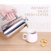 Presse à café française portable en acier inoxydable de haute qualité avec filtres supplémentaires inclus pour le camping et la maison