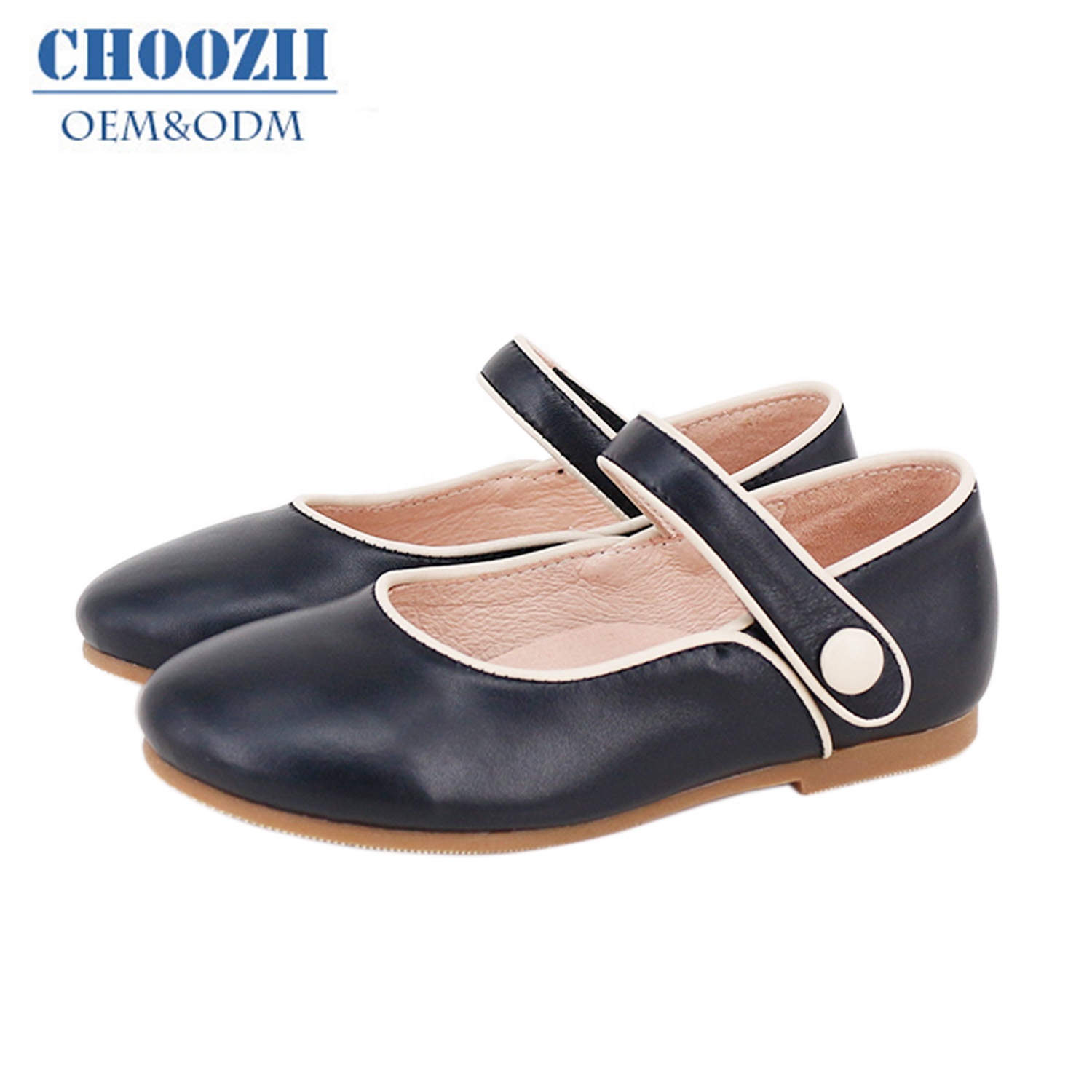 Choozii Оптовая Продажа модная новая дизайнерская детская обувь из натуральной кожи на плоской подошве для девочек Мэри Джейн детская обувь