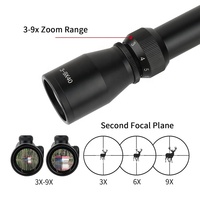 Lunette de visée tactique antichoc Mzj Optics Focuhunter 650G 3-9X40, réglable, pour le sport, la chasse, vente en gros, OEM, en stock