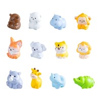 Miniatures créatives en résine sur le thème des animaux pour micro-paysages, figurines DIY de lapin et de tigre, décorations pour zoo forestier