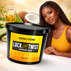 Gel Coiffant Naturel pour Cheveux 10 16 64oz – Sans Résidus Blancs, Anti-Écaillage, Lissant, Brillance Améliorée – Gel Coiffant Lock N Twist Supre me Hold - Product Image 2