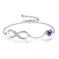 Bracelet infini en argent sterling S925, best-seller SPJ, zircone cubique 5A, bijoux élégants, cadeau pour femmes, prix de gros