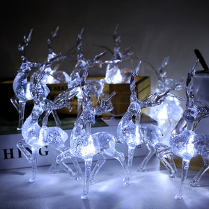 Xuyên biên giới dẫn nai sừng tấm và hươu hình dạng ánh sáng chuỗi lễ hội Giáng sinh đèn trang trí cho bầu không khí - Product Image 3