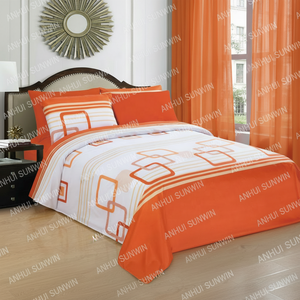 העיצוב החדש של הספק מאומת עיצוב חדש 3d מודפס גיליון מיטת נייר סט grommet rideau et drap de maison ארוגים טכניקה - Product Image 3