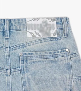 <span class=keywords><strong>Pantalones</strong></span> Vaqueros Japoneses al por Mayor, Holgados, Unisex, con Estampado Gráfico de Sakura Samurai, Azul Claro, Pierna Ancha, Estilo Urbano - Product Image 5