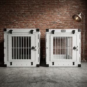 Cage pour <span class=keywords><strong>chien</strong></span> en aluminium empilable, pliable, portable, pour exposition canine, hôtel pour animaux, robuste, gain de place, vente en gros - Product Image 1