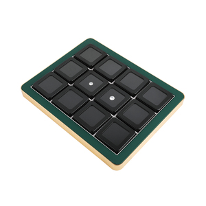 Juego de bandejas de piedras preciosas profesionales de 12 compartimentos Marco dorado con cajas de plata negra/brillante para joyeros y coleccionistas - Product Image 2