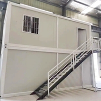 Bâtiment modulaire préfabriqué multi-étages en conteneurs, structure en acier robuste, solutions de bureaux et d'appartements, résistant au vent