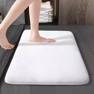 Tapis <span class=keywords><strong>de</strong></span> <span class=keywords><strong>sol</strong></span> et tapis <span class=keywords><strong>de</strong></span> porte <span class=keywords><strong>de</strong></span> <span class=keywords><strong>salle</strong></span> <span class=keywords><strong>de</strong></span> bain en velours corail super absorbant et antidérapant - Product Image 1