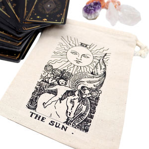 Groothandel Natuurlijk Katoenen Trekkoord Kaarten Zakje Linnen Trekkoord Stofzakken Voor Verpakking <span class=keywords><strong>Tarot</strong></span> Dekzakken - Product Image 3