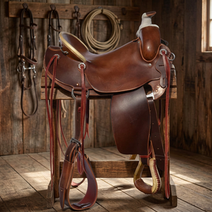 Silla de Montar Inglesa de Cuero Estilo Ranch Barrel Racer 2021, Nueva, Personalizada, para Montar a Caballo, con Almohadilla de Cuero, Tamaños Personalizados - Product Image 3