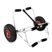 Chariot de transport de kayak universel FOYO avec canoës planches à pagaie tapis de flotteur et piston de bateaux Jon compatible pour une utilisation marine