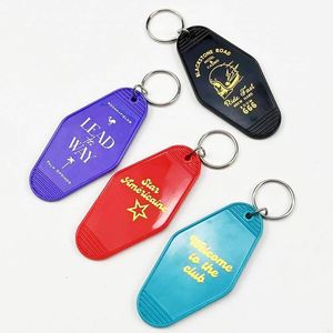 Hotel <b>Keychain</b> Blanks <b>Custom</b> Plastic pink Color Acrylic Hotel Key Chain Print Own Logo Design Home Motel Hotel <b>Keychain</b> - Product Image 5