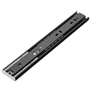 Glissière de tiroir Star Micro à trois sections, 45 mm de large, noire, fermeture douce, amortissement silencieux, pour usage en cuisine - Product Image 3