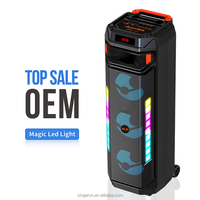 SING-E ZQS8317 Altavoz Bluetooth Portátil Profesional con RGB, Carga Inalámbrica, Mini Altavoces para Exteriores y Hogar, Woofer, Tweeter, Micrófono