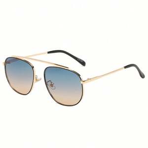 Gafas de Sol Retro de Moda 2022 para Hombre, Montura Grande de Metal, Lentes Degradadas, Gafas de Sol de Piloto para Mujer - Product Image 1