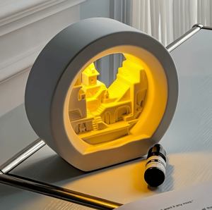 Difusor de aceites esenciales con diseño innovador, sin llama, aroma personalizado, lámpara de yeso con logotipo, luz nocturna aromática - Product Image 4