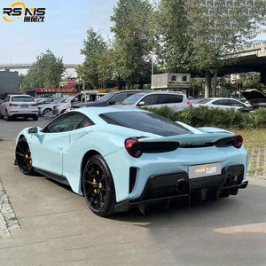 Pour <span class=keywords><strong>Ferrari</strong></span> 488 GTB Kit de carrosserie en Fiber de carbone amélioré araignée Pista Style voiture pare-chocs becquet moteur capot jupe latérale Kit de carrosserie - Product Image 5