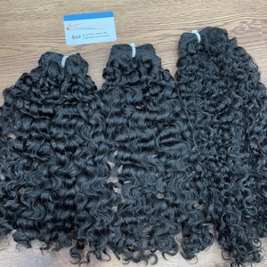 Prix usine – Extensions de cheveux bouclés birmans noirs, 100 % vietnamiens, tissage machine, sans nœuds, sans perte, super soyeux - Product Image 6