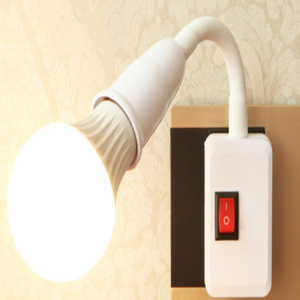 Soporte de lámpara enchufable <span class=keywords><strong>con</strong></span> <span class=keywords><strong>enchufe</strong></span> universal, bombilla de luz nocturna E14 y cabezal de lámpara E27 <span class=keywords><strong>con</strong></span> conversión de <span class=keywords><strong>interruptor</strong></span> de botón para bases de lámpara de tubo - Product Image 3