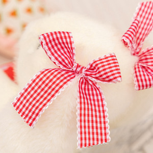 Muñeca de conejo de orejas largas esponjosas de felpa supersuave con corazón y lazo de 33cm - Product Image 6
