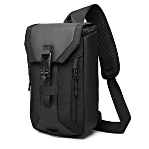 <span class=keywords><strong>Ozuko</strong></span>-Bolso cruzado impermeable con Usb para hombre, <span class=keywords><strong>bandolera</strong></span> pequeña a la moda, para exteriores, 2023 - Product Image 3