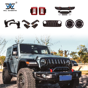Kit de carrosserie <span class=keywords><strong>ancien</strong></span> à nouveau pour <span class=keywords><strong>Jeep</strong></span> <span class=keywords><strong>Wrangler</strong></span> JK 2007-2018 Mise à niveau vers JL Pare-chocs Fender Flare Phare Taillight Wheel Brow - Product Image 2