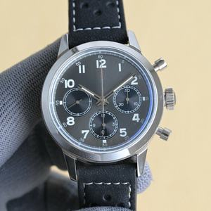 Montre mécanique minimaliste de luxe haut de gamme pour homme, avec fonction chronométrage, montre-bracelet mécanique. - Product Image 3