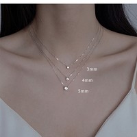 Collar Solitario CYNYA de Plata Esterlina 925 con Circonita Cúbica de 4 Puntas, Estilo Minimalista para Mujer, Joyería de Moda