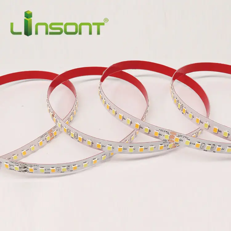 Linsont Led lineer alüminyum yüzey tavan yan monte gömülü Smd 2835 iki renk 168 Leds şerit işık değiştirilebilir sıcak satış