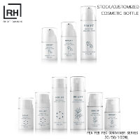 Flacon pompe sans air en plastique PCTG 30ML 100ML, à paroi épaisse, luxueux, sous vide, pour sérum et lotion cosmétiques