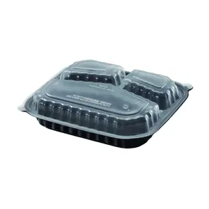 Taiwan Premium 3 Compartimenten Rechthoek Wegwerp Lunch Containers Voedsel Container 39Oz