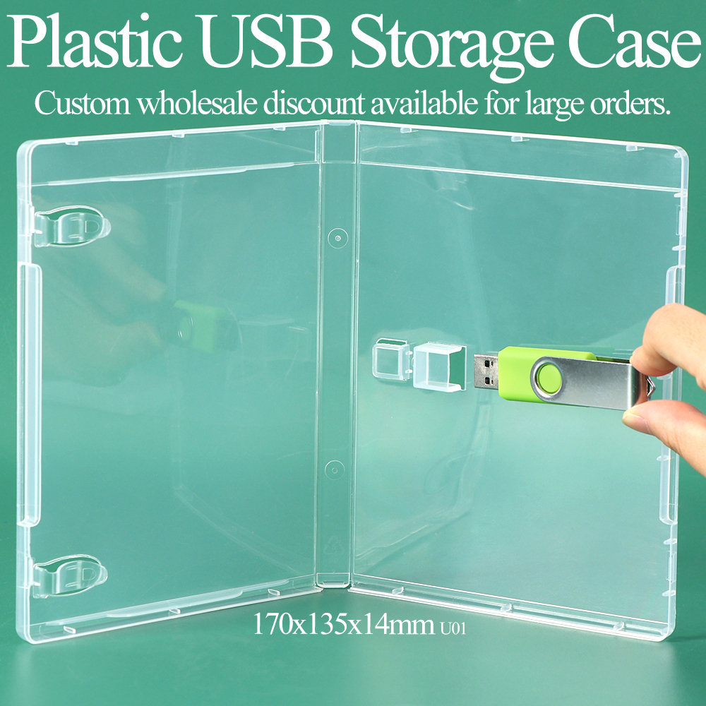 SUNSHING Single <strong>Plastic</strong> <strong>USB</strong> <strong>Flash</strong> <strong>Drive</strong> Box Blank Pendrive Jewel <strong>Case</strong> Custom <strong>USB</strong> Stick Storage Container Clear <strong>Drive</strong> Packaging