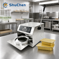 Machine de scellage manuelle commerciale Shuchen pour barquettes en aluminium et plateaux en plastique – Prix
