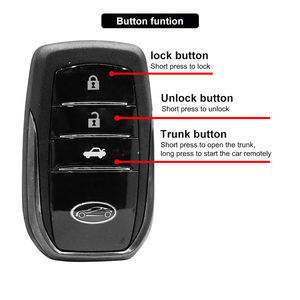 Kit de démarrage <span class=keywords><strong>à</strong></span> bouton-poussoir d'entrée sans clé <span class=keywords><strong>à</strong></span> <span class=keywords><strong>prix</strong></span> surprise système de verrouillage central de contrôle Plug-and-Play alarme de voiture pour <span class=keywords><strong>TOYOTA</strong></span> COROLLA - Product Image 2