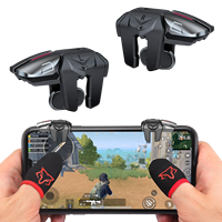 Sarafox F6 Finger Mobile Game Trigger Controller Alloy Gamepad Joystick Aim Shooting Tombol L1 R1 untuk IPhone Android