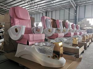 Sillón de Pedicura de Lujo Personalizado, Color Rosa, con Masaje, para Salón de Uñas - Product Image 3