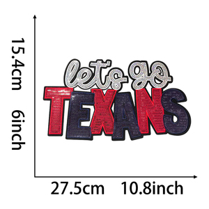 Love Baseball payet besi pada patch pada Jersey Rugby Cowboys besar kualitas Hig aksesoris pakaian kustom desain logo Anda - Product Image 4