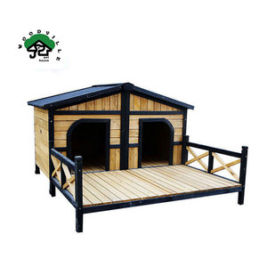 Verkaufsschlager hölzernes Hundebäude Innen- und Außenbereich Haustierhaus-Möbel mit Veranda Welpenhaus - Product Image 1