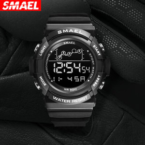 นาฬิกาสปอร์ตของผู้ชาย,นาฬิกาดิจิตอล SMAEL 1426นาฬิกาปลุก LED สร้อยข้อมือสีเขียวกันน้ำดิจิทัล - Product Image 2