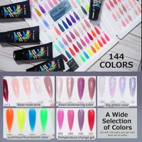 R S Nail Distributor Gel d'extension d'ongles 30g 144 couleurs Poly Acryl Gel Paillettes Camouflage LED Gel dur
