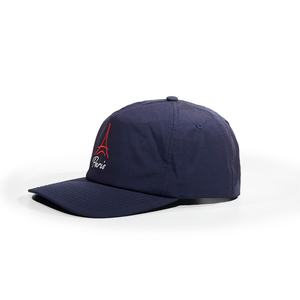 Casquettes de golf en nylon brodées OEM avec logo personnalisé, 5 panneaux, visière légèrement incurvée, casquettes snapback - Product Image 3