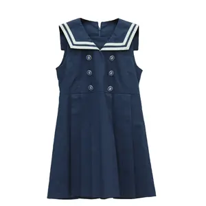 Free Custom Design Uniform Dress High School Uniforms Supplier Cotton School Dresses 10-14 Rrs For Girls