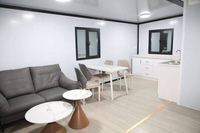 Maison conteneur extensible 20 pieds 40 pieds avec double aile pliable, structure renforcée, pour 3 chambres et 1 salle de bain
