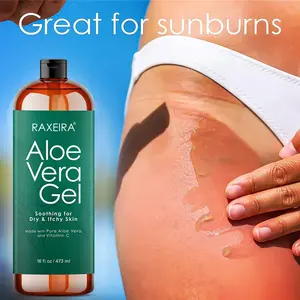 Gel exfoliant d'aloevera pour le visage à l'extrait d'Aloe Vera frais Gel exfoliant à l'aloès organique apaisant hydratant aux plantes vente en gros